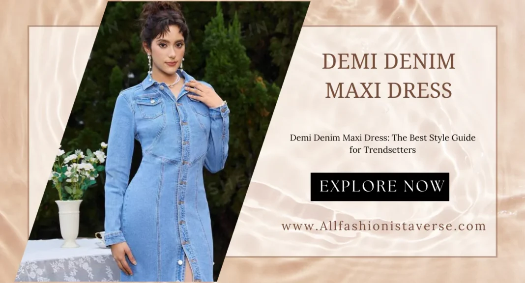 demi denim maxi dress